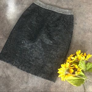 🔸SALE🔸Beautiful Silver Black Wool Pencil skirt